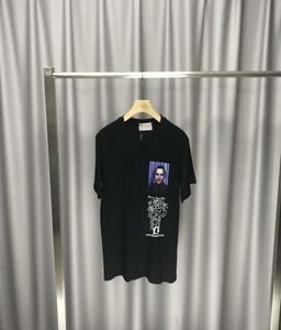 20SS Spring Summer Italië Artist Signature Portret Print Mercerized Cotton T -Shirt Men Women Short Sleeve T -shirt ZDL06221476133