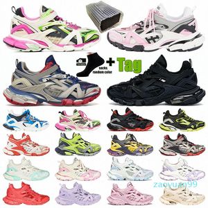 20ss Track 2 Sneakers Diseñador de lujo Zapatos casuales Hombres Mujeres Tracks 2.0 Pink Green Sneaker Blue