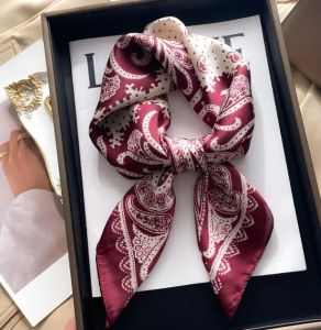 20style 70-70cm Lettres de créateurs Imprimer Foulard en soie florale Bandeau à rayures pour femmes Mode Sac à long manche Foulards Paris Épaule Fourre-tout Bagages Ruban Headwrap 2024