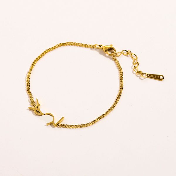 20Style Classic Fashion Designer Bracelets Gold plaqué en acier inoxydable Lettre de fleurs Pendants AMVANTS CUFF CHACH FEMMES BRACELET POUR CADEAU D'ANNIVERTUmes