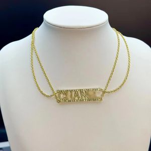 20Style Designer Pendant Colliers de bijoux Marque C-Letter Crysatl Colliers de mode