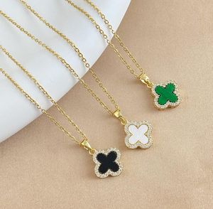 Collares de oro de 20 estilos Flores de diseño Flores de cuatro hojas Cleef Cleef Fashional Colgante Collar Joyería de boda 2024 00
