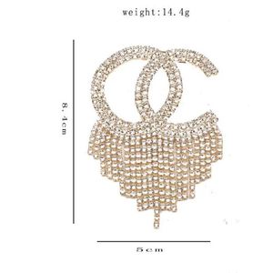 20style de luxe Designer Lettre Broches Femmes Hommes Couples Strass Cristal Perle Broche Costume Laple Corsage Pin Mode Bijoux Accessoires