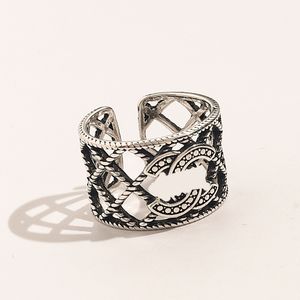20 estilos Retro marca diseñador Europa señora anillos moda mujer boda joyería suministros cobre dedo ajustable anillo de uñas