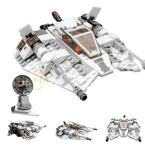 20e édition Star Space Ship Series 333 pièces blocs de construction briques enfant cadeau jouets Wars Snowspeeder Snowfield avion Fit 220715