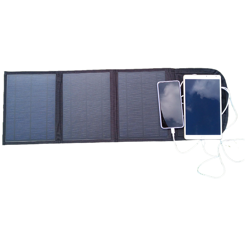 20W 10W Painel solar dobrável Carregador portátil 5V Saída de alta eficiência à prova d'água para tablet Bluetooth Headset Smart Phone Camping Lantern Fan lanterna