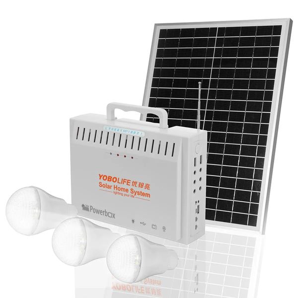 Générateur de stockage d'énergie de bateau de camping-car de panneau solaire de 20W 18V avec le système de chargeur d'usb de lumière de 3 LED