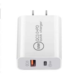 20w 18W QC3.0 + PD-wandlader Snellader Snel opladen Hoge kwaliteit Type C USB Compact Power Adapter PD QC3.0 Voor Ip7 8 11 12pro Samsung telefoon Tablet