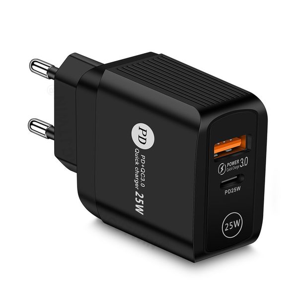 Chargeur mural Type C 20W 25W 18W EU US UK, adaptateur rapide PD QC3.0 pour Iphone 11 12 Pro Max Samsung tablette PC