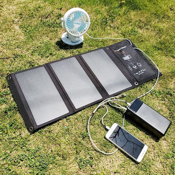 20W 30W 40W 45W 60W Paneles solares portátiles Cargador de batería impermeable plegable QC3.0 con puerto USB tipo C CC Compatible con teléfonos móviles Tabletas Estación de energía portátil