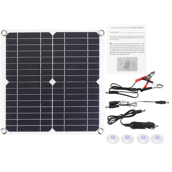 Panneau solaire monocristallin 20W 5V, alimenté par Mono, étanche, chargeur rapide, avec accessoires