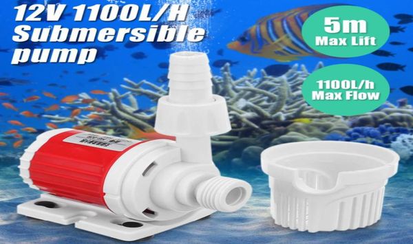 20W DC 12V Filtro de bomba de agua sumergible ultrasilenciosa 1100LH Tanque de fuente de rio para estanque de peces Y2009175833701