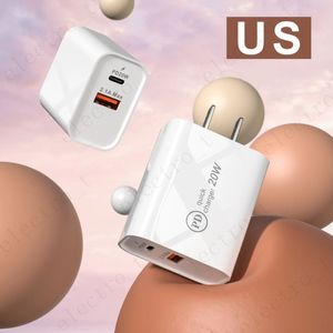 20W Snelle Quick Type C PD oplader QC3.0 US EU Plug USB C Laders Opladen Adapter Voor Samsung galaxy Note 10 S23 S22 Huawei