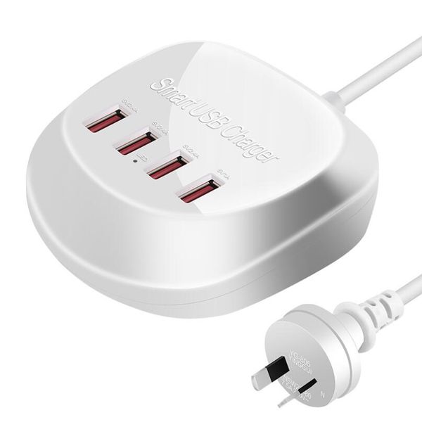 Chargeur mural USB Multiple 20W, 4 Ports, adaptateur de voyage, prise USB, chargeur de téléphone de bureau, prise EU US AU royaume-uni