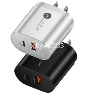 Cargador de pared rápido tipo C USB C de 20W PD QC3.0 cargadores de viaje rápidos para Iphone 11 12 13 14 15 Samsung S20 S21 Tablet PC B1