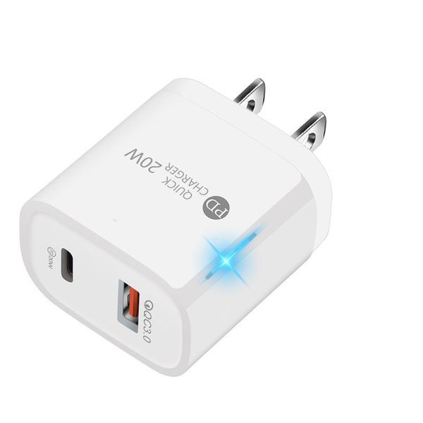 Cargador de pared USB PD de 20 W UE EE. UU. Enchufe CE Adaptador de corriente de viaje para iPhone 14 13 12 Samsung S20 Cargadores rápidos izesovrb