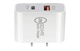 Chargeur mural 20w QC30PD charge rapide 18W haute qualité Type C USB adaptateur secteur Compact PD QC30 pour Ip7 8 11 12pro Samsung phon2270541