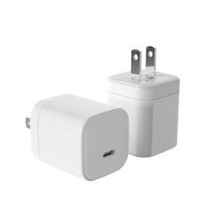 Chargeur mural 20W Moule privé Port unique PD Charge rapide Adaptateur secteur US Plug avec certifications CE ROHS ETL CB Chargeurs rapides