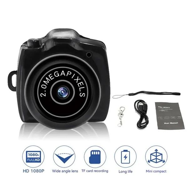 20W Tiny Camera HD Video Audio Recorder Car Sport Micro Cam Webcam avec micro Y2000 CamronDier Small DV DVR Security Secret Nanny 240509