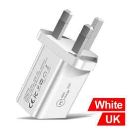 Cargador rápido USB de 20 W PD tipo C Cargador de teléfono de carga rápida Adaptador de enchufe UE/EE. UU. Para iPhone Xiaomi Samsung Huawei Cargador de pared USB C Adaptador de teléfono Reino Unido UE EE. UU. Cargadores de teléfono celular