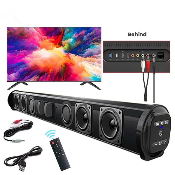 Système d'enceintes de barre de son Bluetooth 20W sans fil Super puissance surround Stéréo Home Theatre TV Projecteur 240419