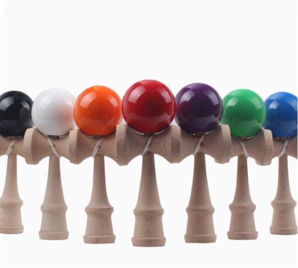 20x 185cm divertido juguete tradicional japonés kendamas bola colorida kendama pu pintura juguetes de madera 6958372