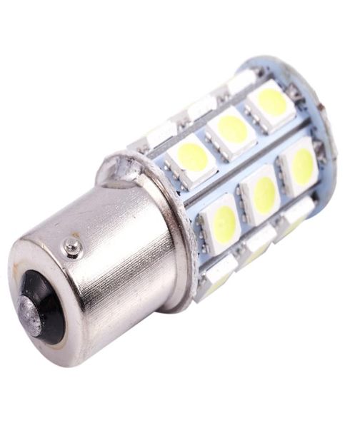 20X Blanco 27 SMD LED 1156 Bombillas de parada de freno RV Camper Trailer Bombillas de luz interior Luces de señal Lámparas Bombilla DC 12V S25 P21W 1156 LE5086073