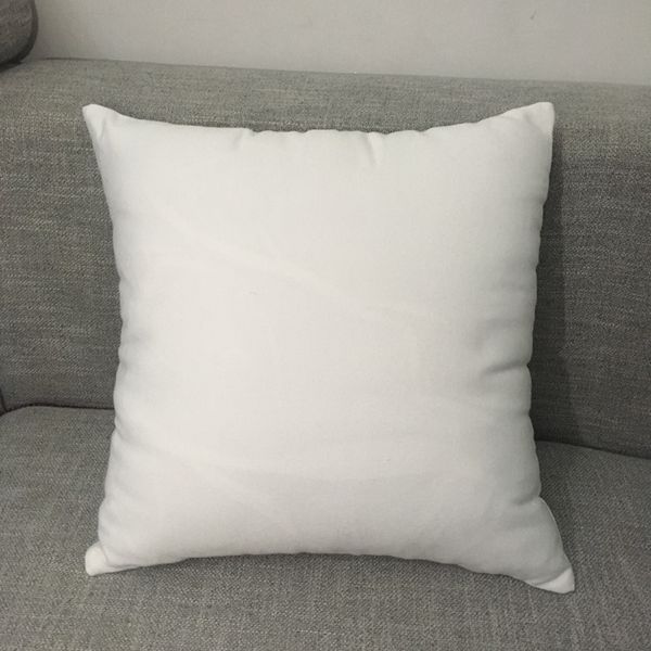 Funda de almohada de poliéster blanco de 20x20 pulgadas. Funda de almohada de poliéster blanco liso para la sublimación.