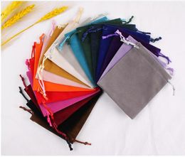 20x25cm/ 7,87 "x9,84" Velvet sieraden Zakken Drawstring Tassen Sieraden Tas Pouch Kerst Candy Wedding Party Bag