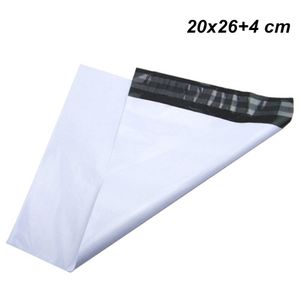 20x26 + 4cm Blanc Express Shipping Mailer Envelope Self Sealable Package Bag Auto-Adhésif Post Courier Mailer Plastic Mail Packing Pack Pouch