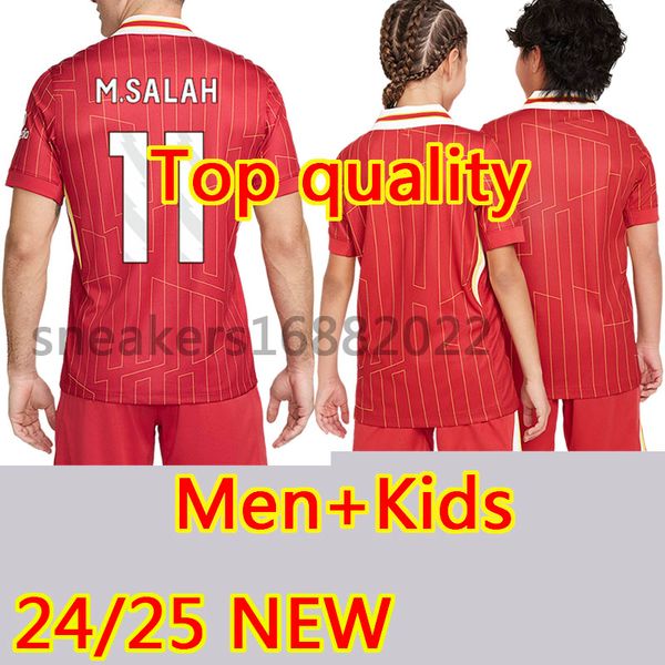 2024 2025 Jerseys de fútbol Camiseta de fútbol 24 25 Live Rpoolfc Gakpo Darwin Luis Diaz Arnold Mac Allister Home Away Tercero Kit de Jersey Kit Men and Kids Kit Camisetas