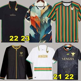 21 22 23 24 Venezia FC Jerseys de fútbol en casa Black Away White Third 4th Red 10# Aramu 11# Forte Venecia 2023 2024Busio 27# Camisas de fútbol 3er Adukt Men Kits Kits Kit