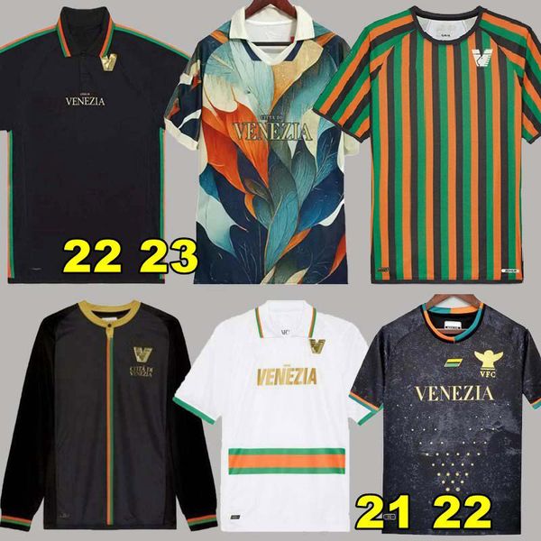 21 22 23 24 Venezia FC Soccer Jerseys Home Black Away White Third 4th Red 10 # ARAMU 11 # FORTE VENICE 2023 2024BUSIO 27 # Shirts de foot