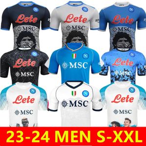 22 23 24 maillots de football NAPOLI Maglia Naples Burlon x 2023 2024 MARADONA ANGUISSA OLIVERA KVARATSKHELIA SSC Napoli CHEMISE DE FOOTBALL OSIMHEN FABIAN LOZANO