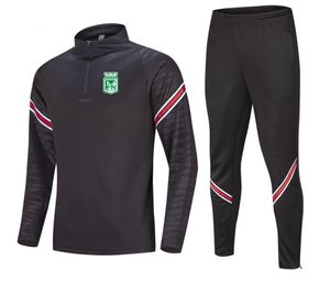 21-22 Atletico Nacional Costume de sport de loisirs pour hommes semi-fermeture éclair sweat-shirt à manches longues sports de plein air costume d'entraînement de loisirs taille M-4XL