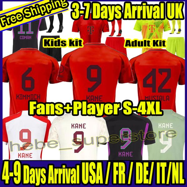 S-4XL 2023 2024 Jerseys de football Kane Sane 22 23 24 Champe de football Goretzka Gnabry Camisa de Futebol Oktoberfest Men Kits Kits Kimmich Fans Joueur Bayer Munich