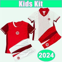2024 Canada Kit Kit Soccer Jerseys National Team Davies Buchanan J. David Eustaquio Home Away Child Suit Football Shirts Uniforms