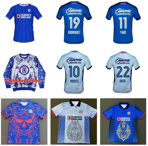 2023 2024 Cruz Azul Soccer Jerseys 23 24 Édition spéciale 9 étoiles ALVARADO RODRIGUEZ PINEDA ESCOBAR ROMO Chemise de football Liga MX Hommes Kit enfants camiseta de futbol