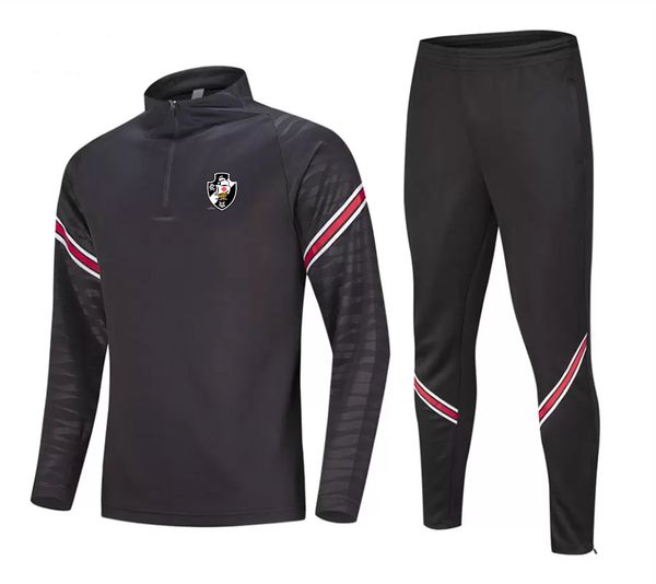 21-22 Club de Regatas Vasco da Gama Combinaison de sport de loisirs pour hommes, sweat-shirt à manches longues, semi-fermeture éclair, combinaison d'entraînement de loisirs pour sports de plein air, taille M-4XL