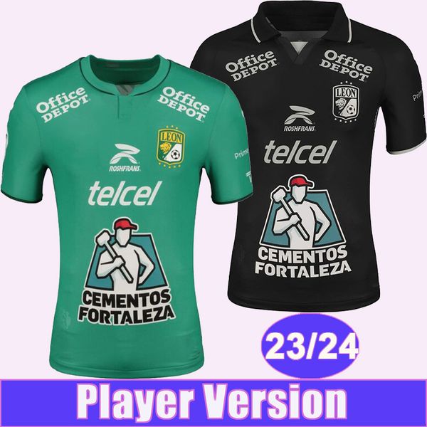 2023 2024 Leon Mens Soccer Jerseys Moreno F. Vinas Rubio Rodriguez Ambriz W. Tesillo Home Away Player Football Shirts Uniformes à manches courtes