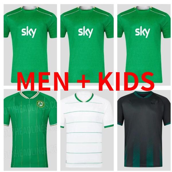 2024 Irlande Accueil Jerseys de football Kit DOHERTY DUFFY 23 24 25 Euro National Team troisième FERGUSON McCabe Hendrick McClean Chemise de football hommes enfants uniforme