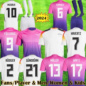 2024 Alemania camisetas de fútbol FULLKRUG HUMMELS KROOS GNABRY WERNER DRAXLER REUS MULLER GOTZE Copa de Europa camiseta de fútbol Hombres niños kit Fans Player Alemania Jersey 4XL