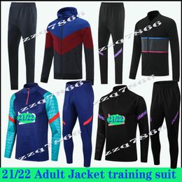 21 22 MEMPHIS KUN AGUERO Jas Trainingspakken Voetbal Jas Sport Vrijetijdskleding Trainingsshirts Voetbal GRIEZMANN Sportkleding Rits Uniform Sweatshirt Trainingspak