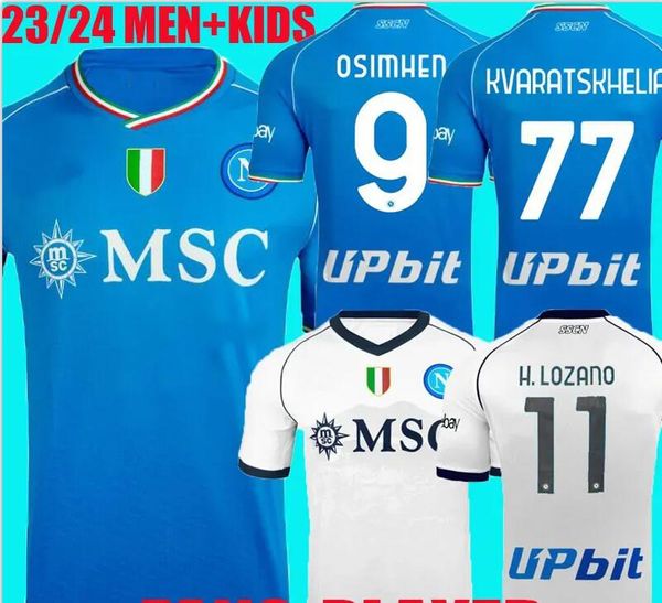 23-24 Napoli domicile Maillots de football de qualité thaïlandaise personnalisés boutique en ligne locale yakuda sports 9 Osimhen MARADONA 10 8 FABIAN 7 ELMAS Concevez vos propres vêtements de football