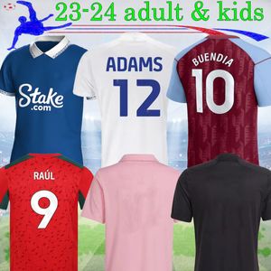 2023 2024 WATKINS BUENDIA McGINN camisetas de fútbol local visitante 23 24 kit para niños SUMMERVILLE BAMFORD RAUL MATHEUS NETO NEVES camisetas de fútbol 16-XXL