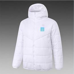 21-22 Racing Club de Avellaneda Chaqueta con capucha para hombre Chaqueta con capucha de invierno Ocio Abrigo deportivo Cremallera completa Deportes Sudadera cálida al aire libre Logotipo personalizado