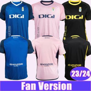 23 24 Real Oviedo Mens Soccer Jerseys JIMMY S. CAZORLA BORJA CAMARASA HUGO ALEMAO SEOANE SEBAS MOYANO PAULINO ROMARIO Home Away 3ème maillots de football