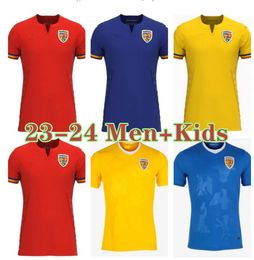21/22 23 24 Roumanie Soccer Jerseys 2023 2024 Alexandru Cicaldau Ianis Hagi Dennis Men Marin Football Shirts Maillots Camiseta de Futbol Thaïlande