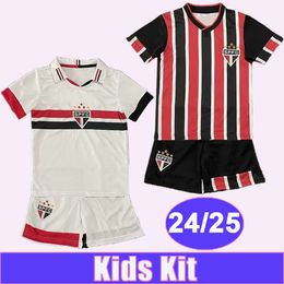 24 25 Sao Paulo Kids Kit Camisetas de fútbol LUCAS CALLERI NESTOR L. GUSTAVO D. BOBADILLA ERICK FERREIRA ARBOLEDA DIEGO COSTA Camisetas de fútbol local