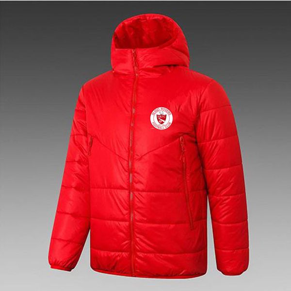 21-22 Sligo Rovers chaqueta con capucha de plumón para hombre abrigo deportivo de ocio de invierno con cremallera completa deportes al aire libre sudadera cálida con logotipo personalizado